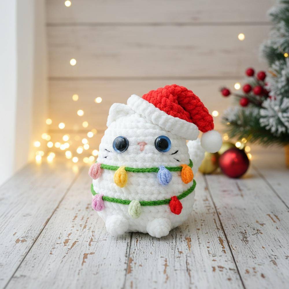 Festive Christmas Cat Plushie