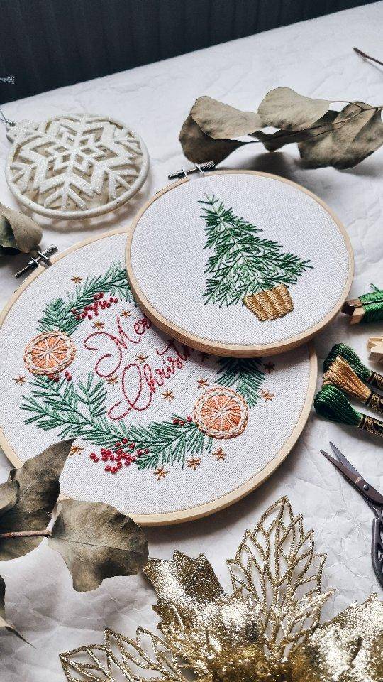 Festive Christmas Hoop Embroidery Designs