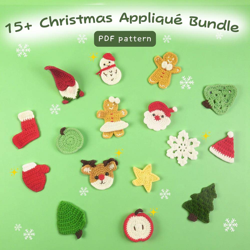 Festive Crochet Christmas Appliqués Collection