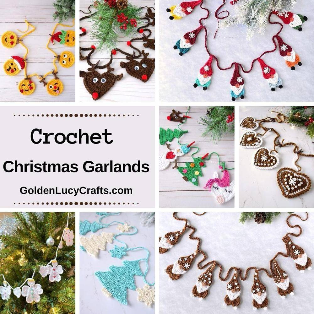 Festive Crochet Christmas Garland Collection