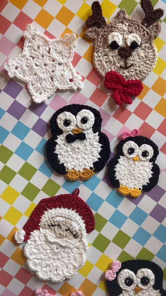 Festive Crochet Winter Appliques