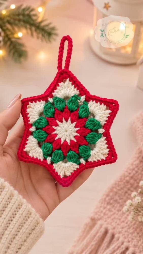 Festive Star Crochet Ornament Project