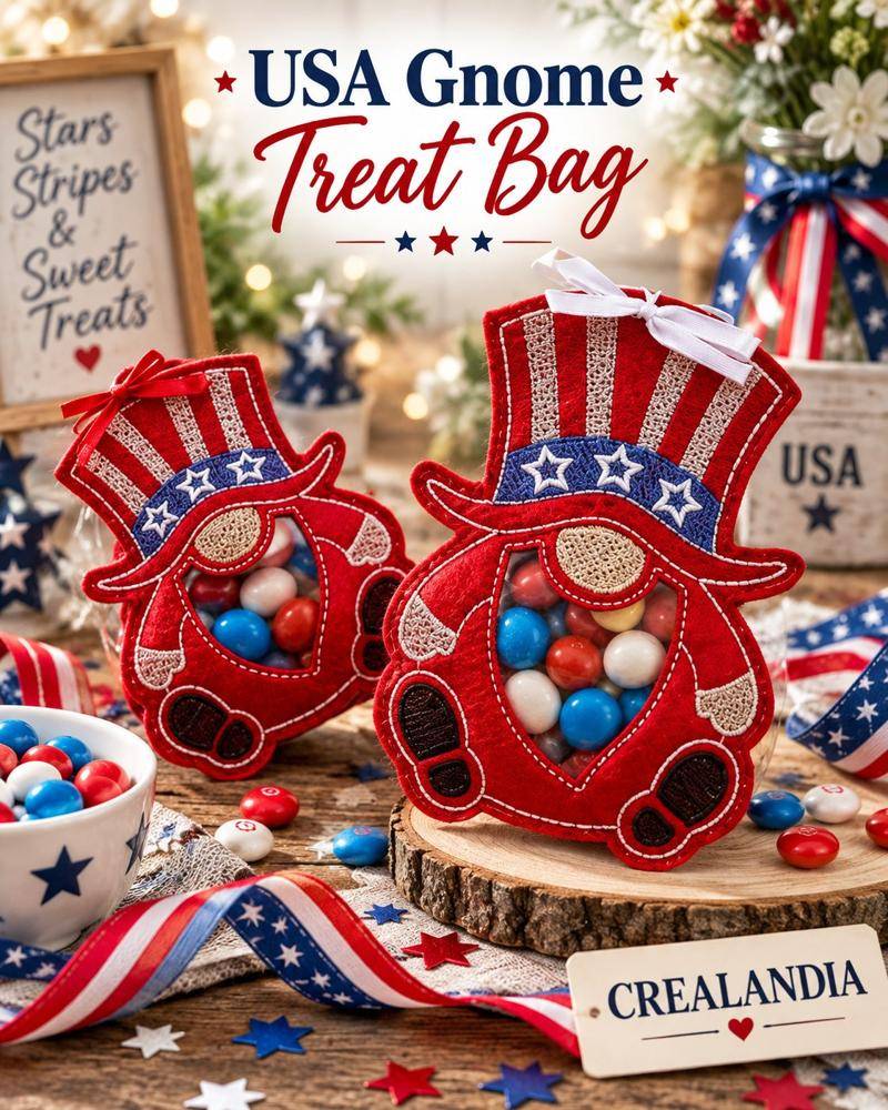 Festive "USA Gnome" Treat Bag Project