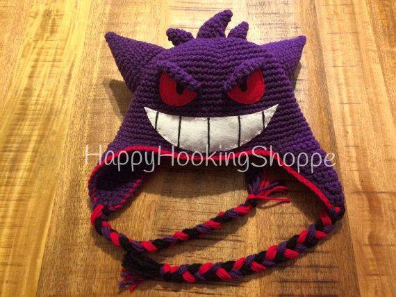 Gengar Pokemon Character Crochet Hat