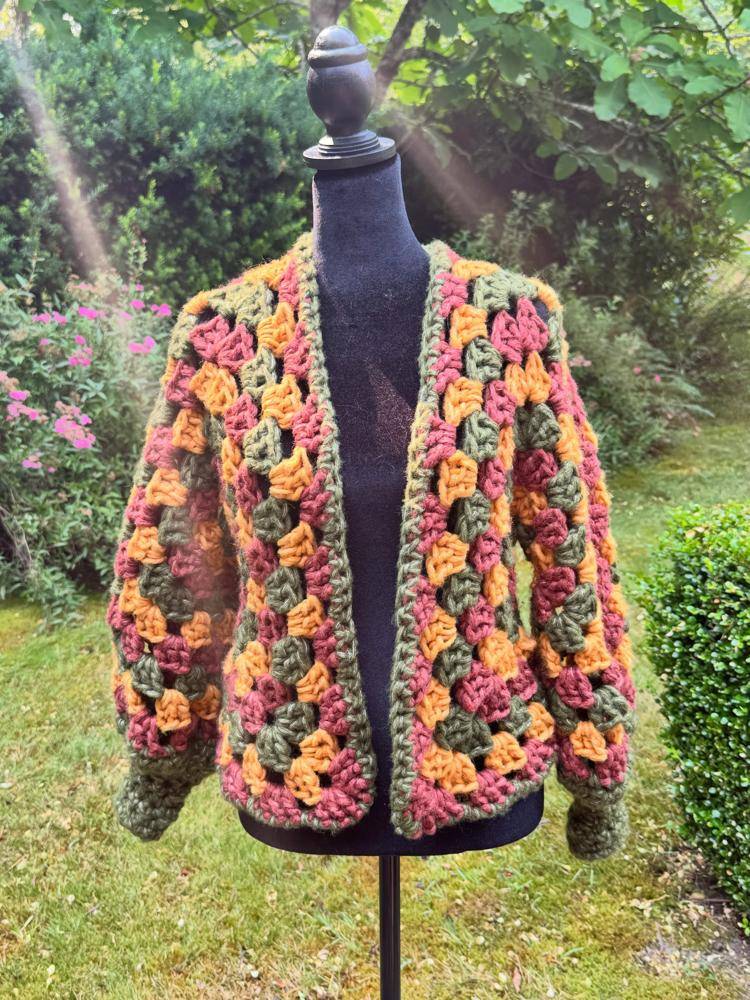 Granny Square Crochet Cardigan