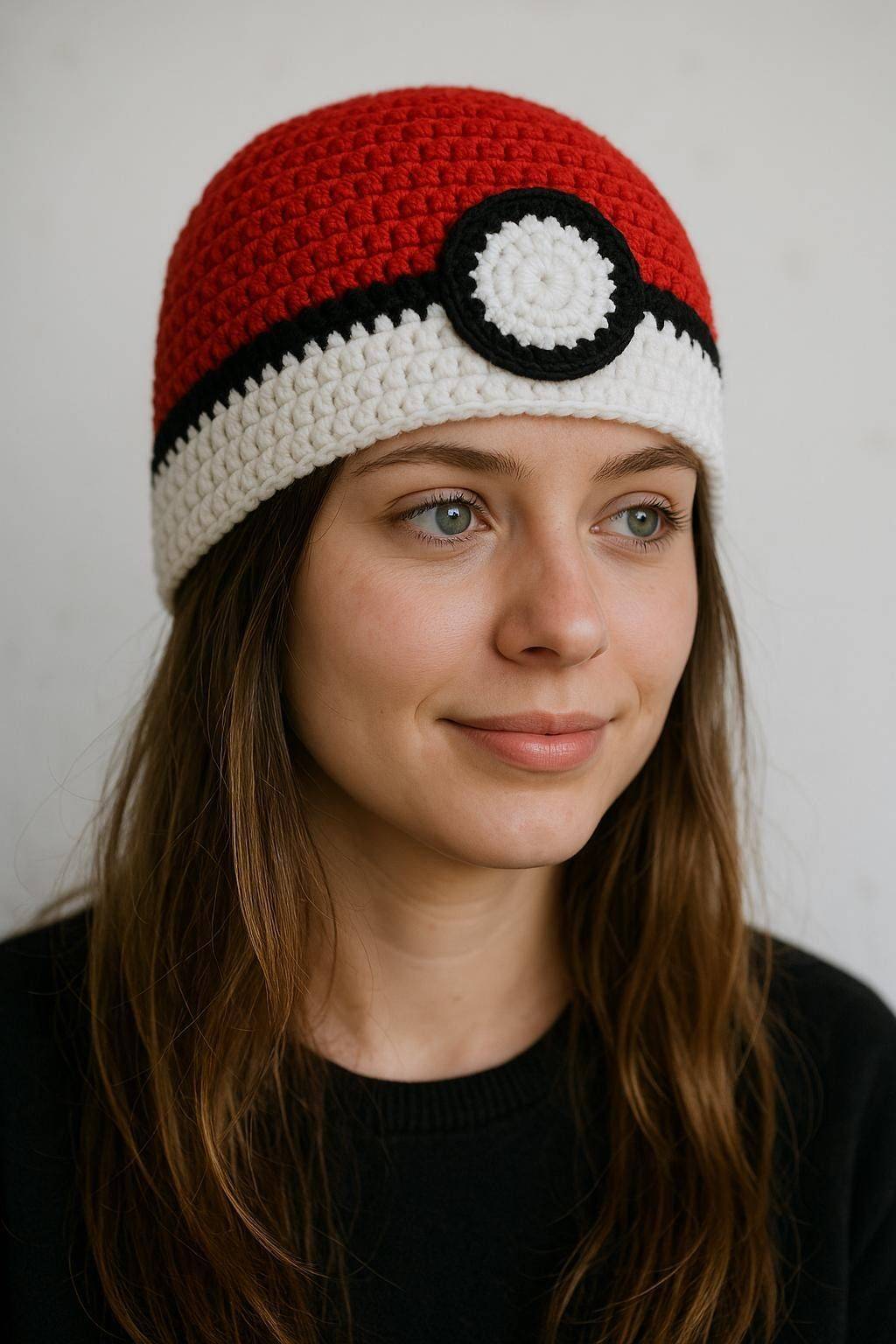 Iconic Pokeball Crochet Beanie