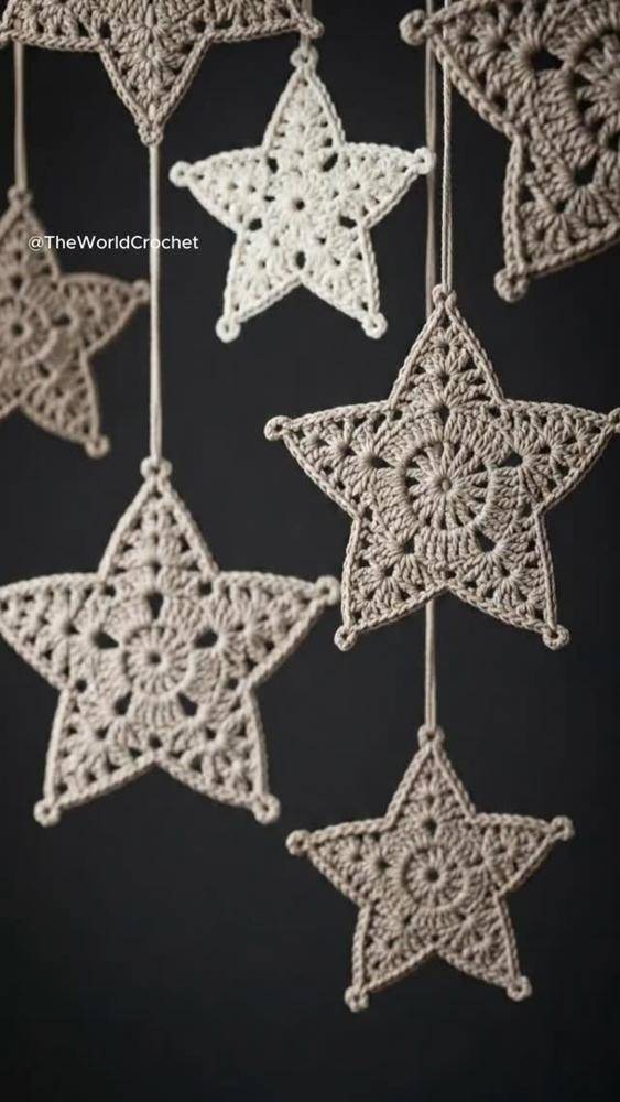 Intricate Crochet Star Ornament Craft
