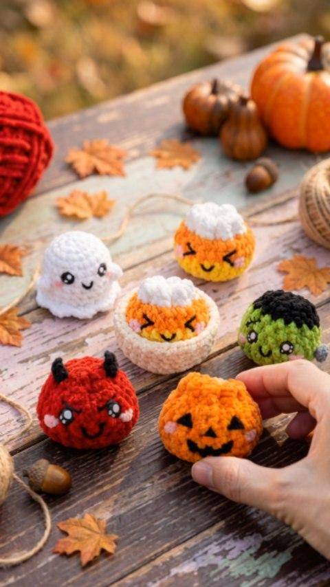 Kawaii Crochet Halloween Amigurumi Pals
