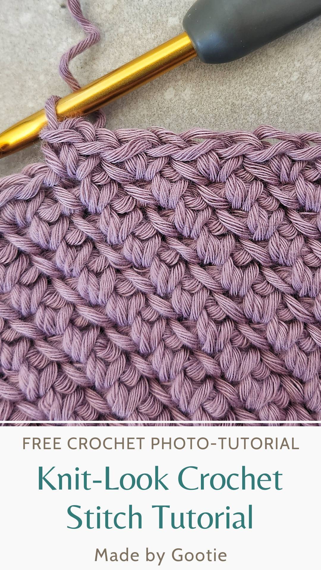 Knit-Look Crochet Stitch Fabric