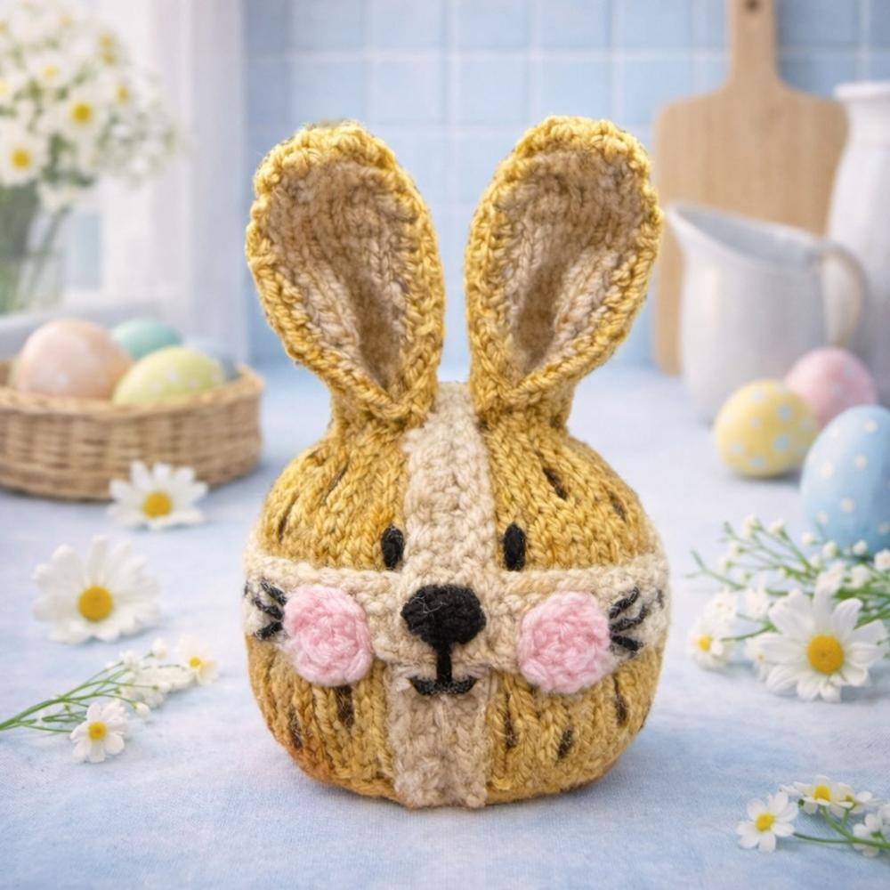 Knitted Easter Bunny Egg Cover