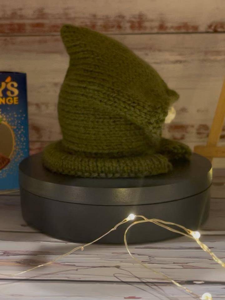 Knitted Gnome with Pointed Hat Decor