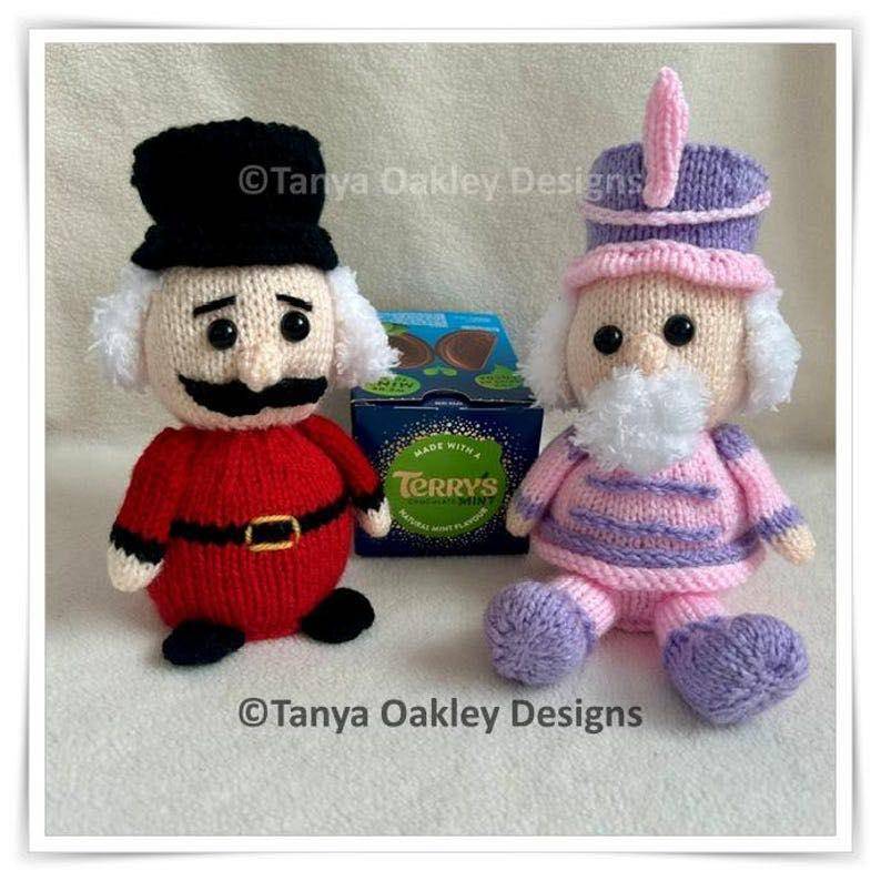 Knitted Nutcracker Soldier and King Figures
