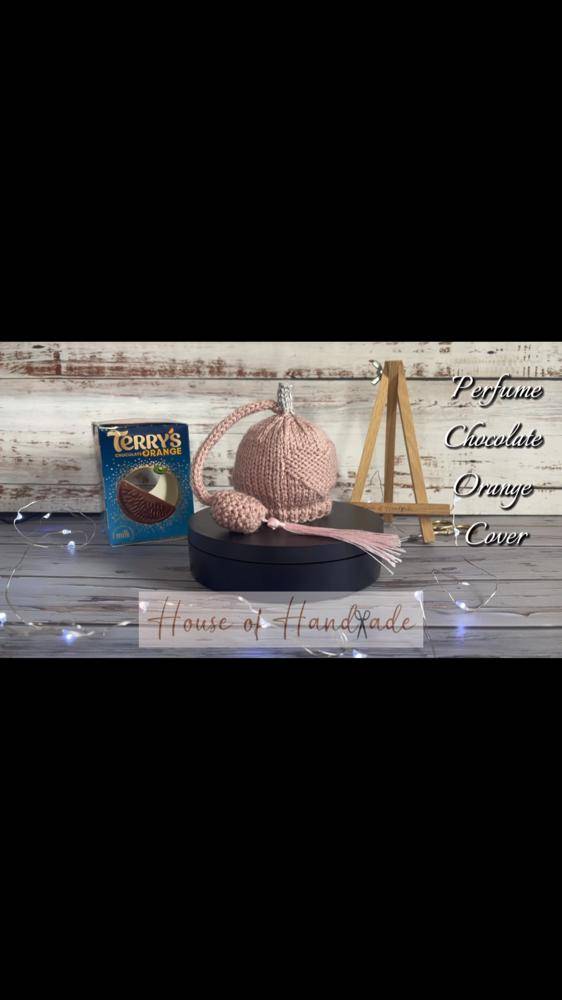 Knitted Perfume Bottle & Chocolate Orange Cover