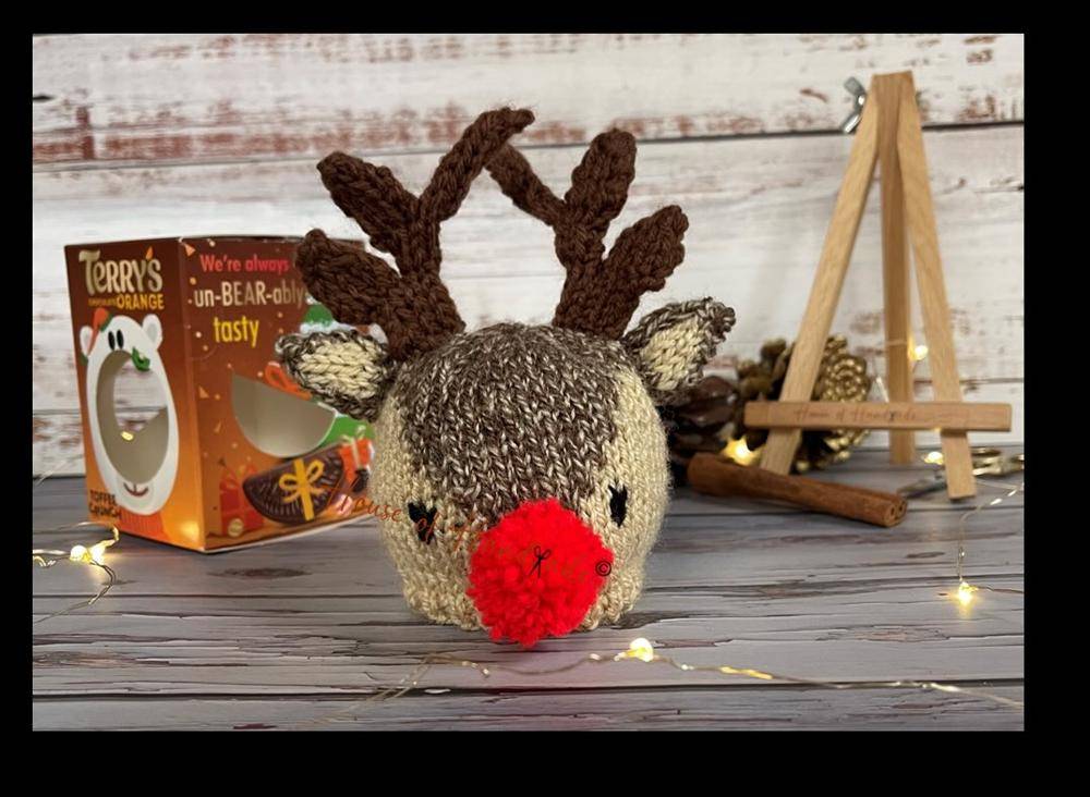 Knitted Reindeer Christmas Decor