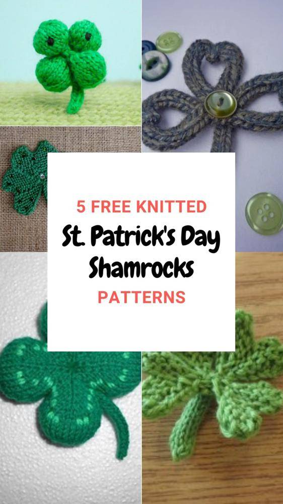 Knitted Shamrock Decorations