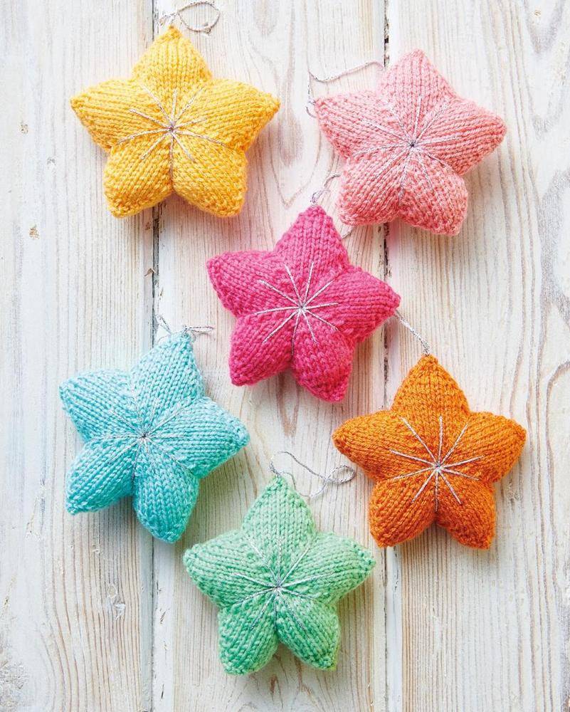 Knitted Star Christmas Ornament Project