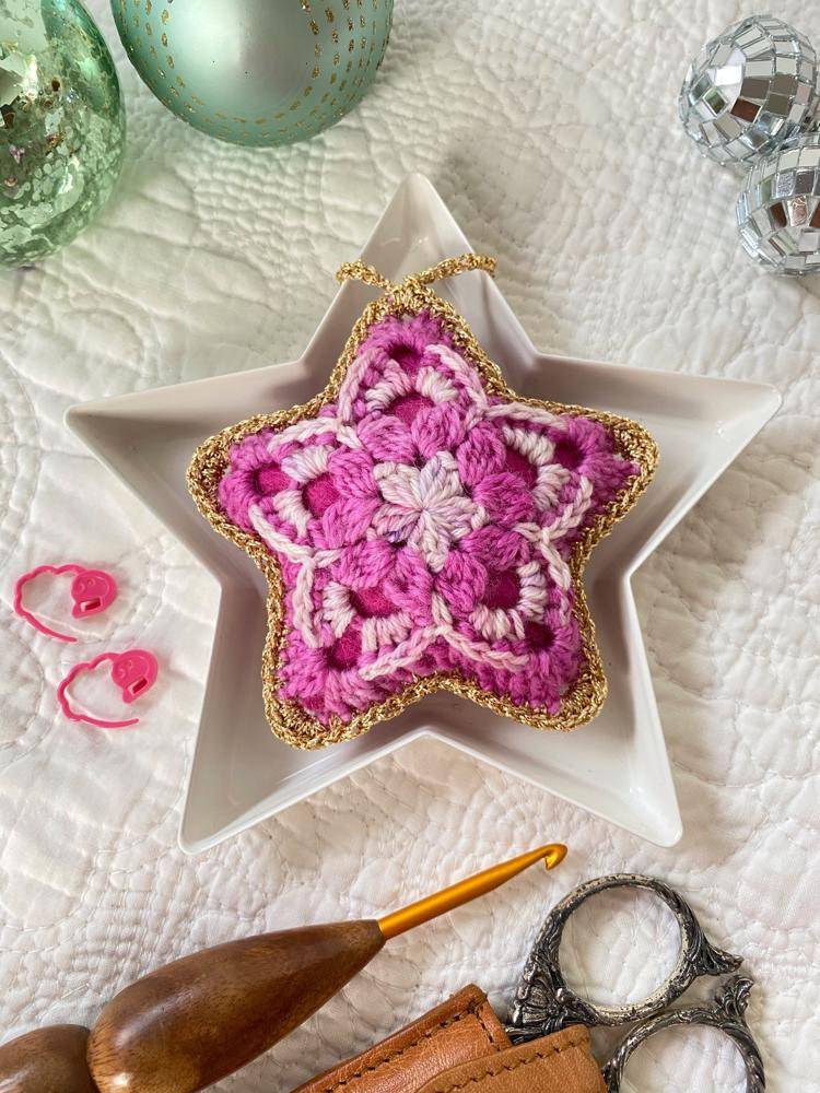 Lacy Crochet Star Ornament