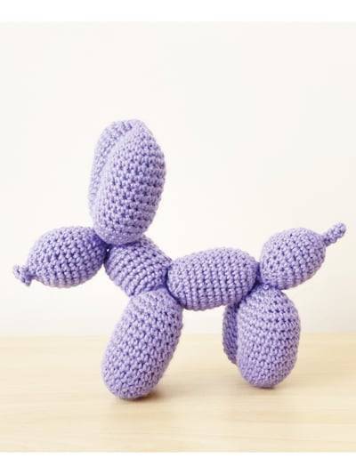 Lavender Amigurumi Balloon Dog Decoration