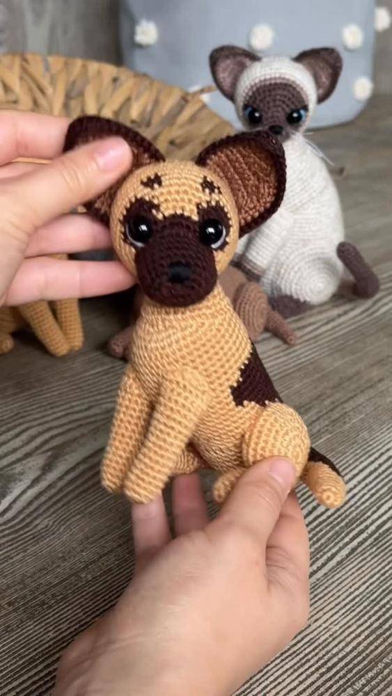 Lifelike Crochet Dog Amigurumi Companion