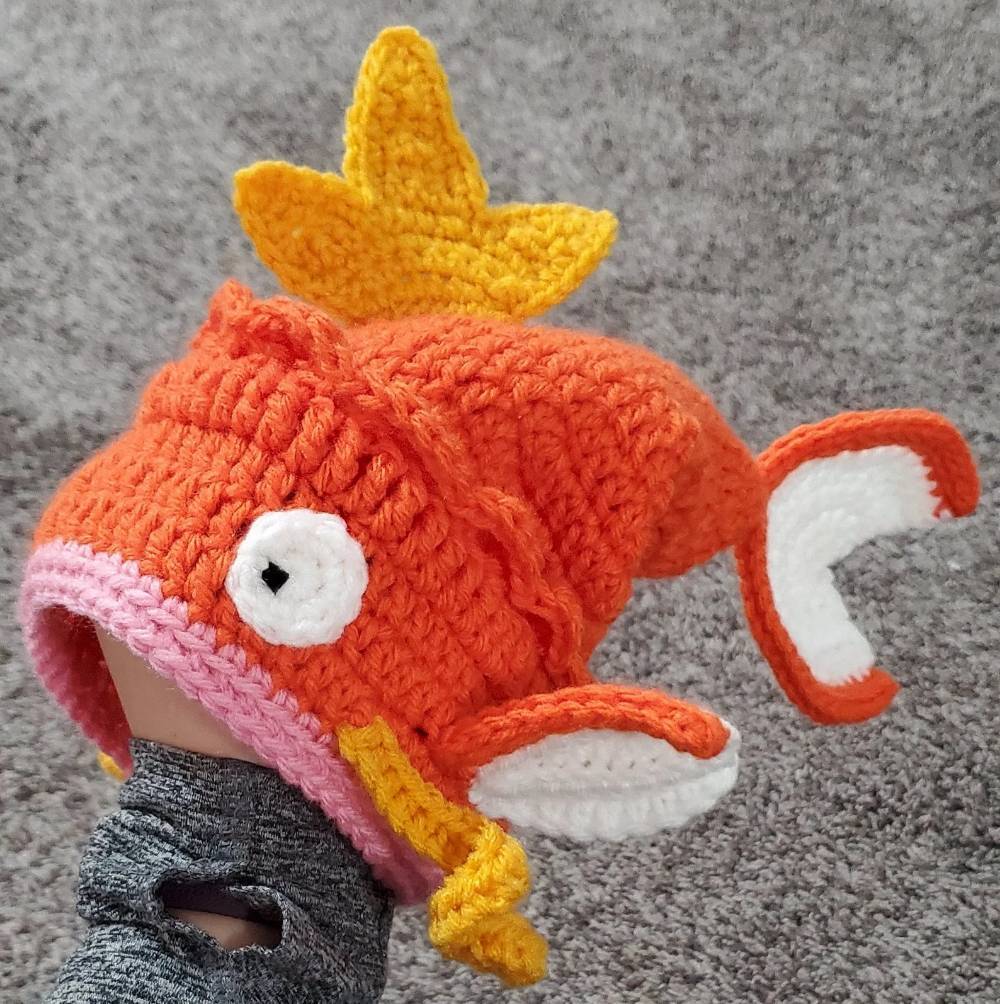 Magikarp Inspired Crochet Hat Project