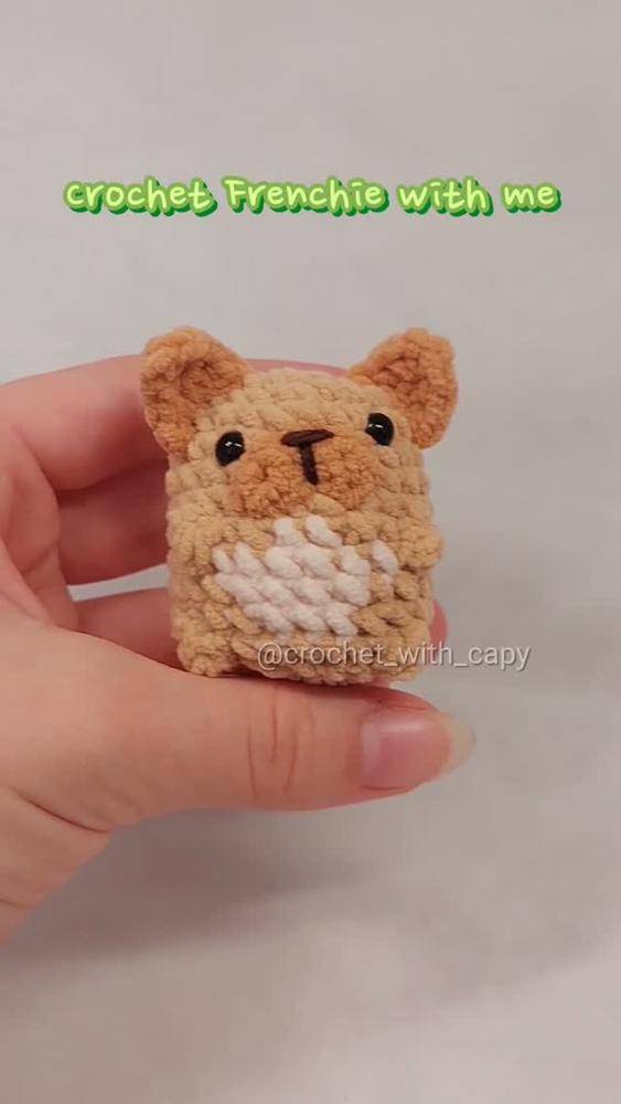 Mini Crochet French Bulldog Amigurumi