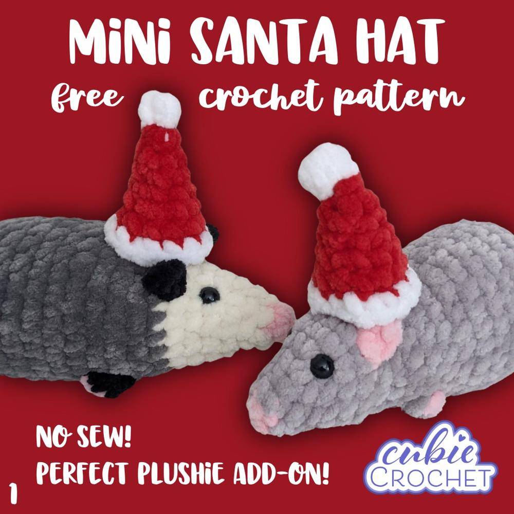 Mini Santa Hat Crochet Accessory