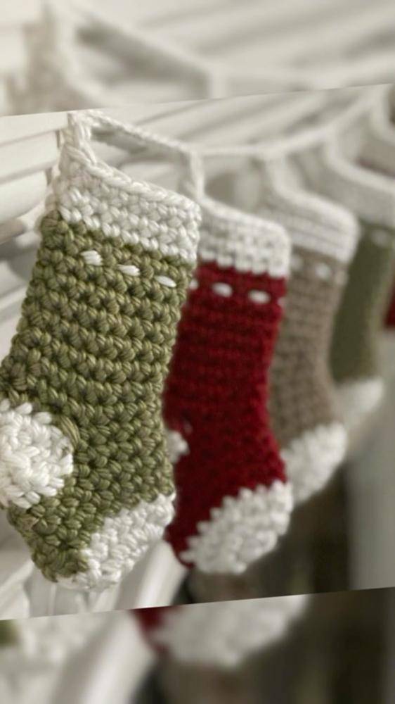 Miniature Crochet Christmas Stockings