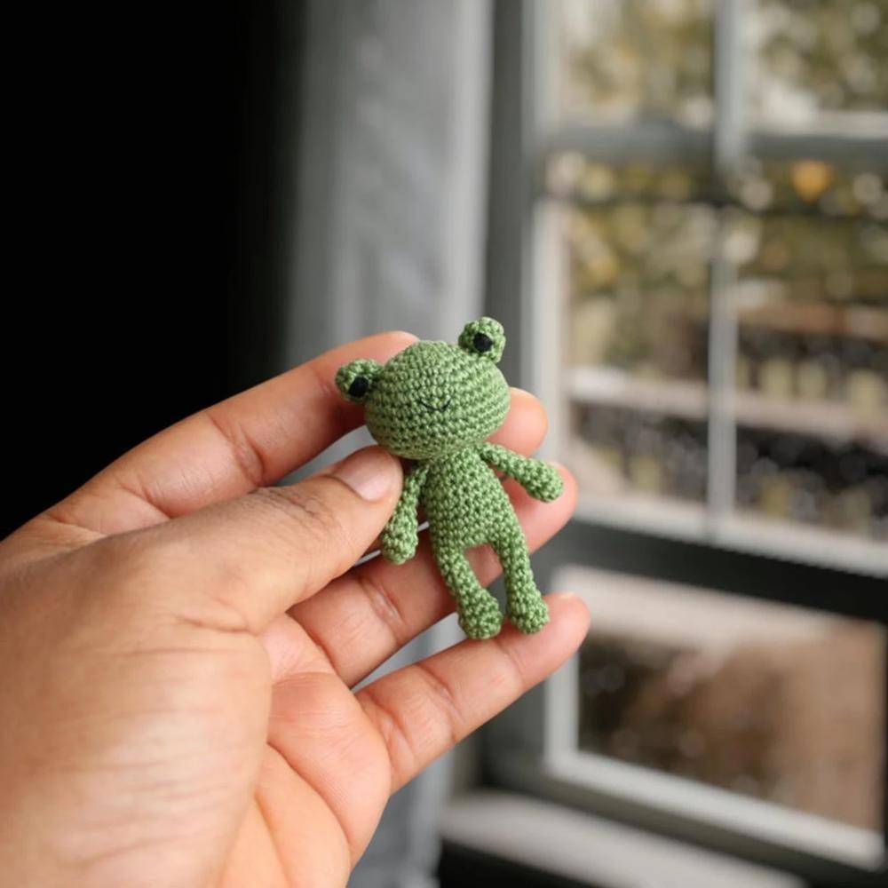Miniature Crochet Frog Amigurumi