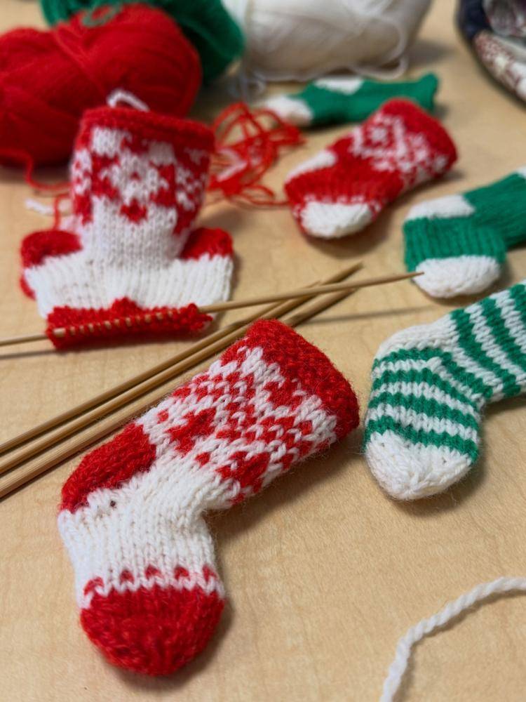 Miniature Fair Isle Knit Stockings
