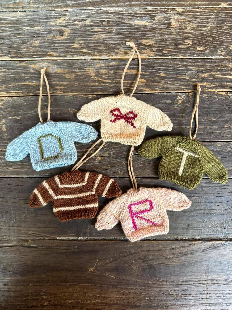 Miniature Knitted Sweater Ornaments