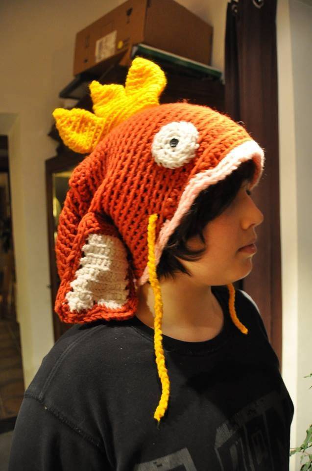 Orange Magikarp Crochet Hat