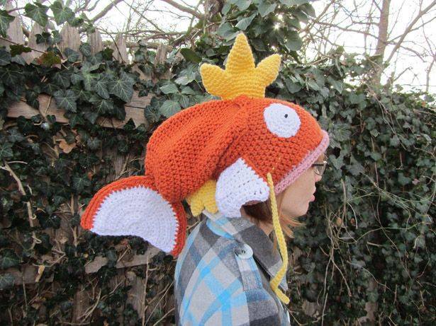 Orange Magikarp Crochet Hat Project