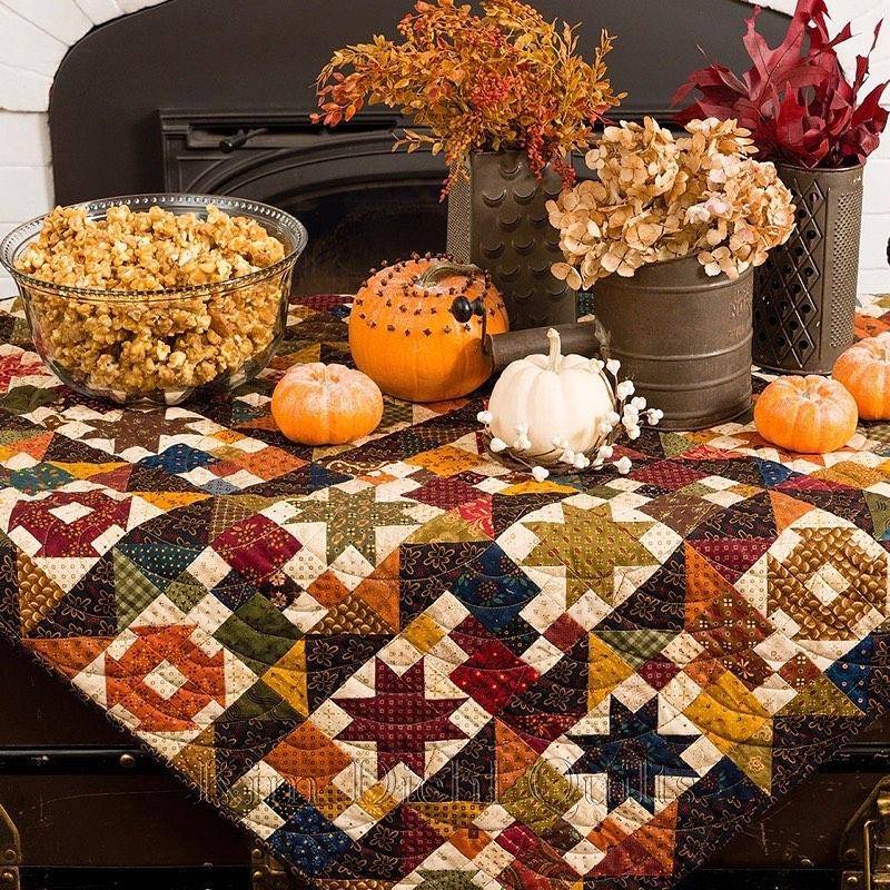 Patchwork Star and Square Quilt Pattern