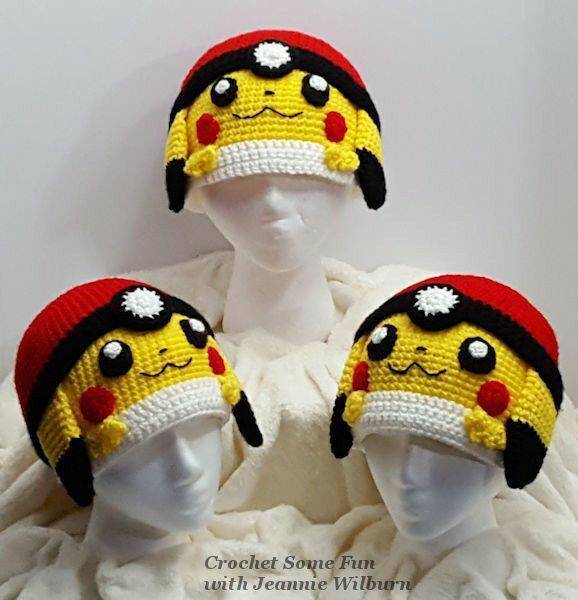 Pikachu Character Crochet Hat
