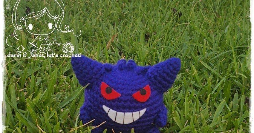 Playful Gengar Amigurumi Crochet Character