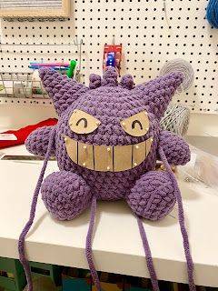 Playful Gengar Amigurumi Crochet Plush