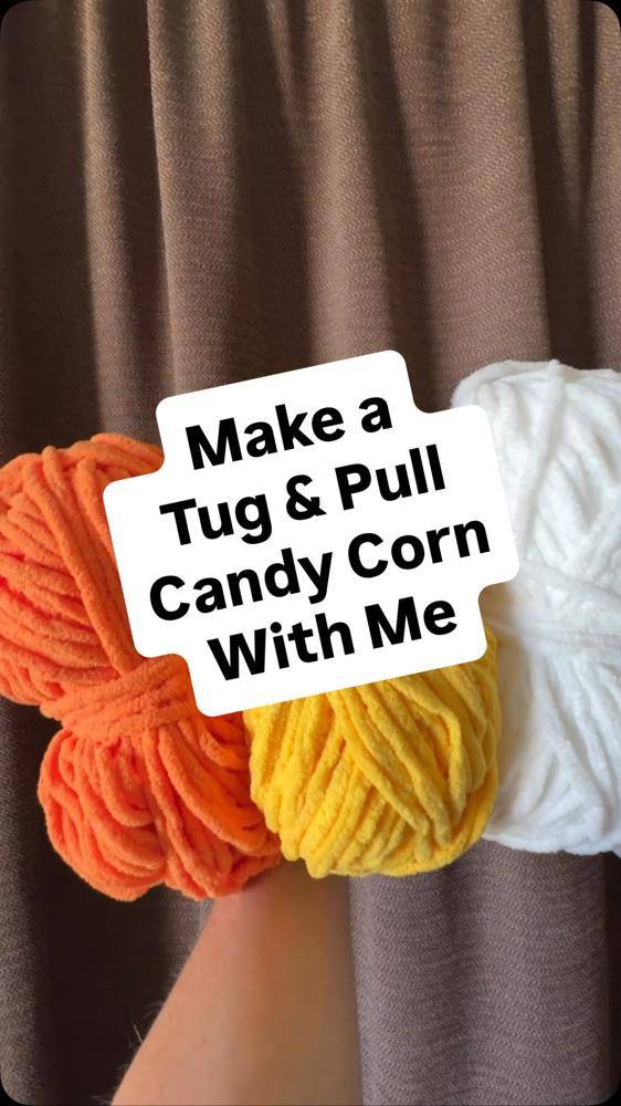 Plush Candy Corn Crochet Fidget Toy