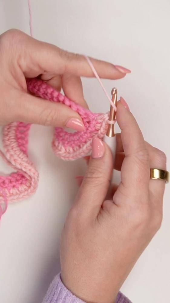 Pretty Pink Crochet Swirls Craft