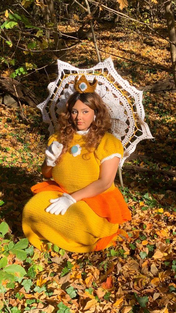 Princess Peach Inspired Crochet Costume