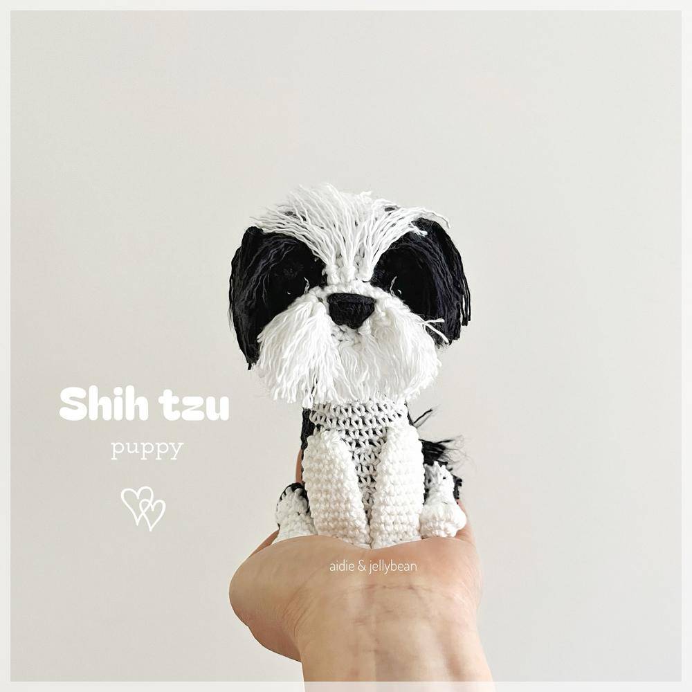 Realistic Crochet Shih Tzu Puppy Amigurumi