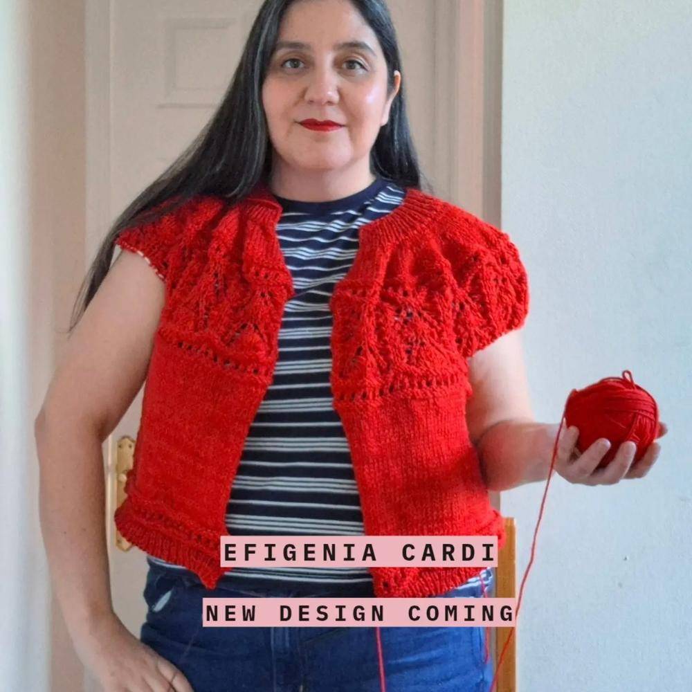 Red Lace Yoke Knit Bolero
