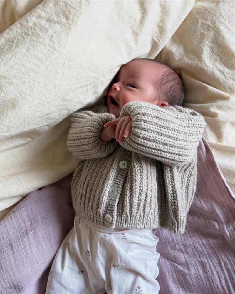 Ribbed Knit Baby Cardigan Project