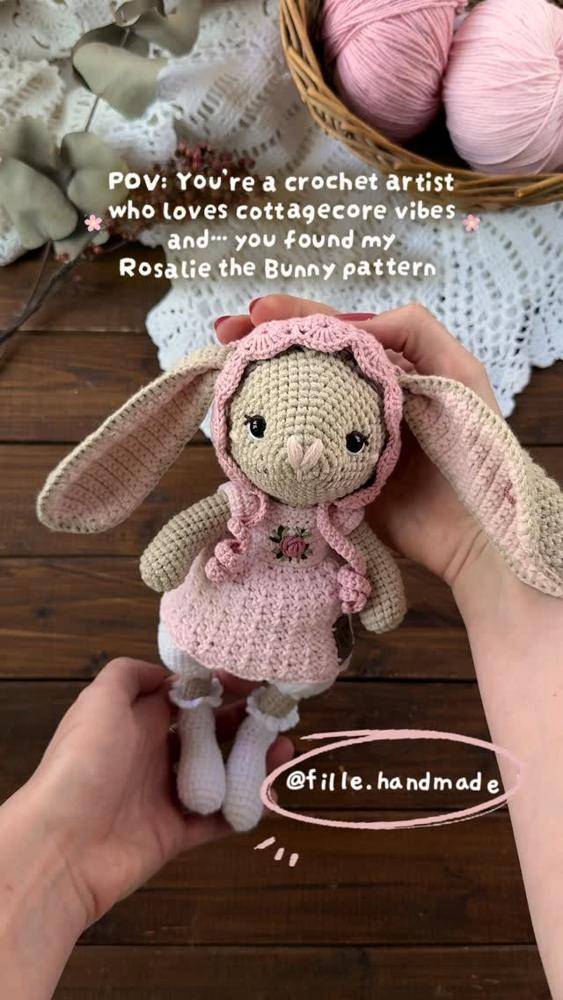 Rosalie the Bunny Crochet Amigurumi