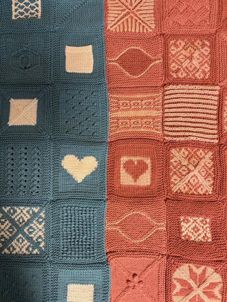 Sampler Knit Baby Blanket Squares