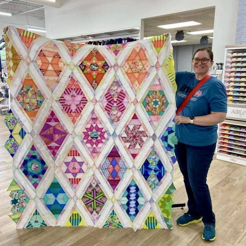 Scrappy Diamond Patchwork Quilt Project