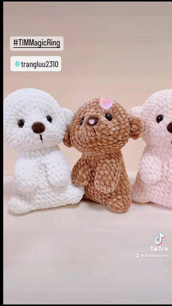 Soft Amigurumi Dog Crochet Toy