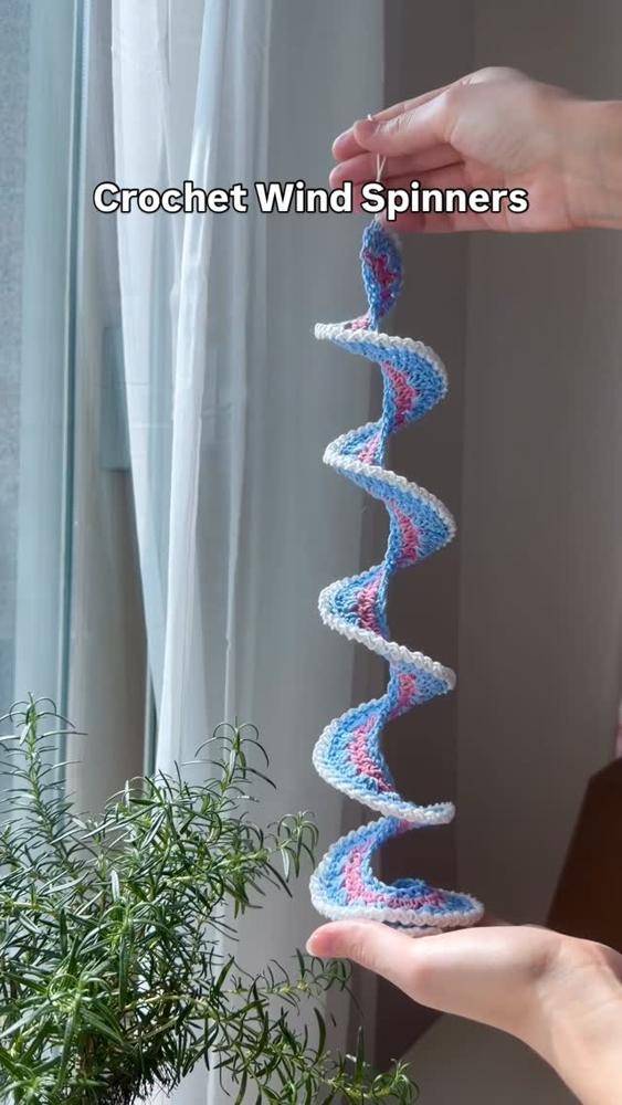 Spiral Crochet Wind Spinner Project