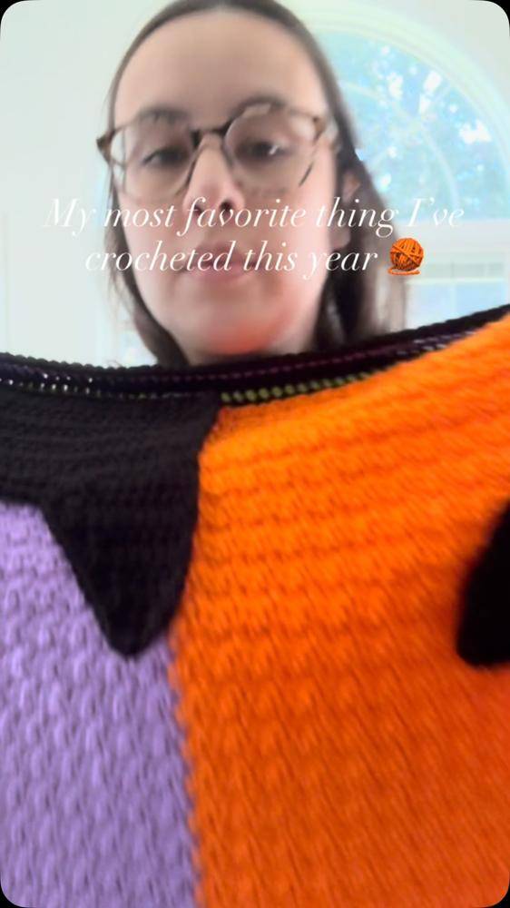 Spooky Patchwork Crochet Blanket Project