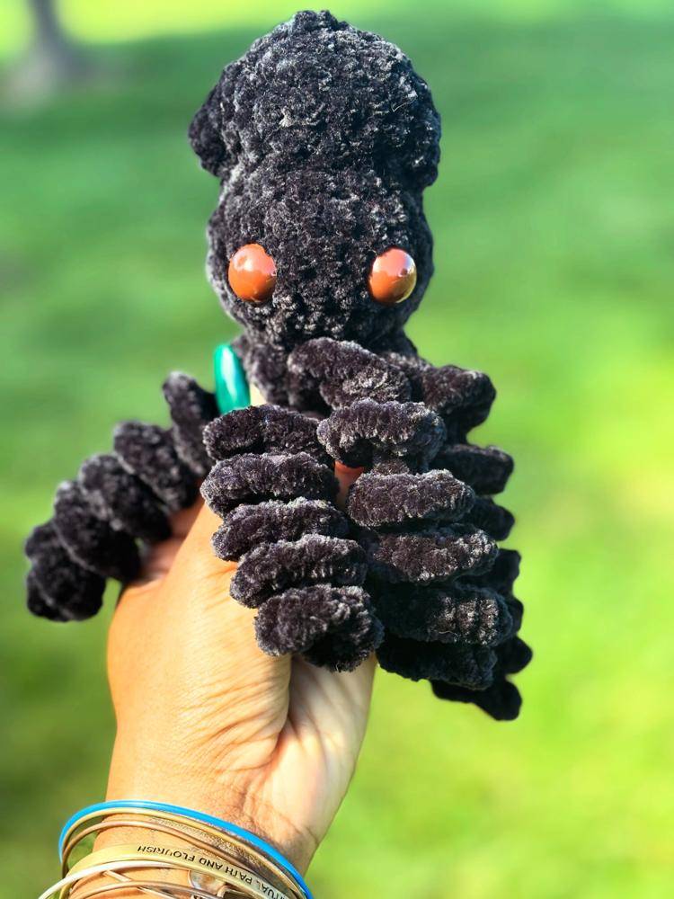 Spooky Plush Crochet Octopus Fidget Toy
