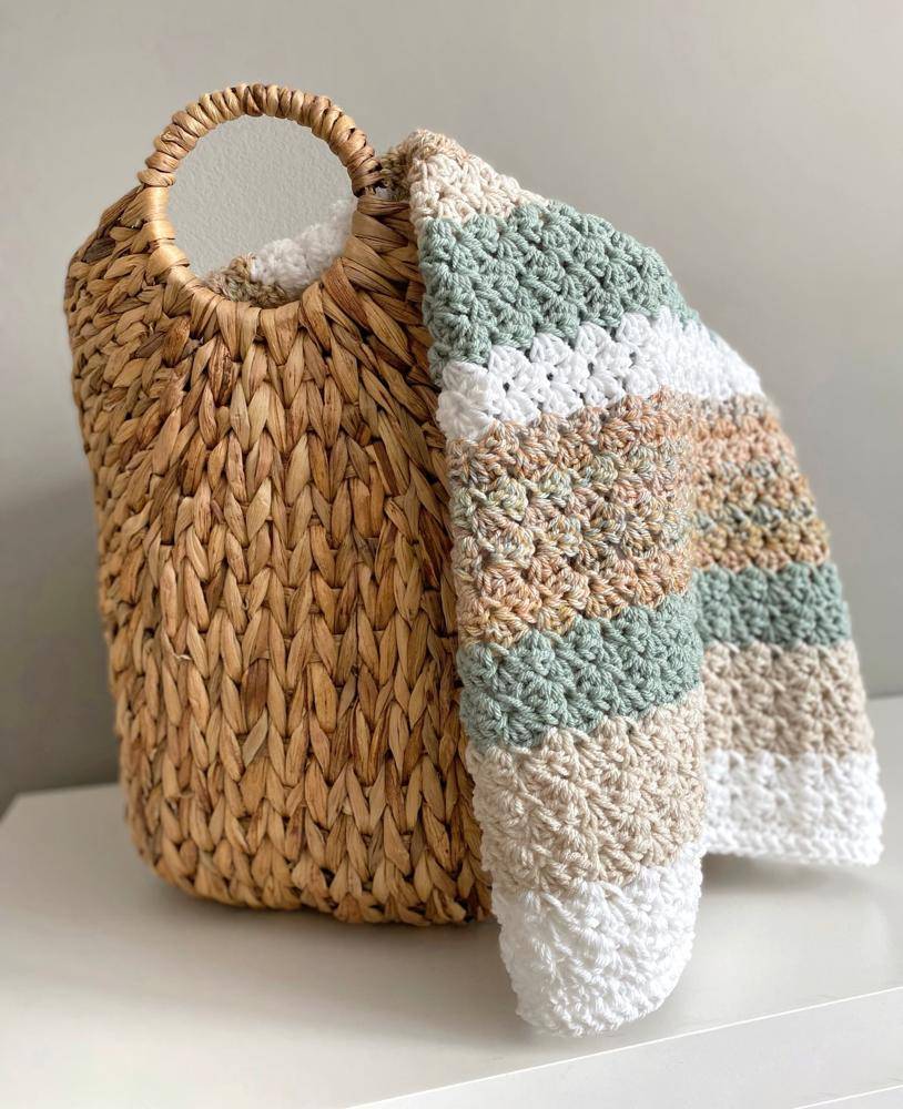 Striped Crochet Baby Blanket
